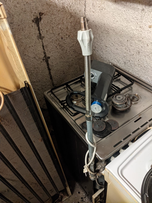 Installation af gaskomfur