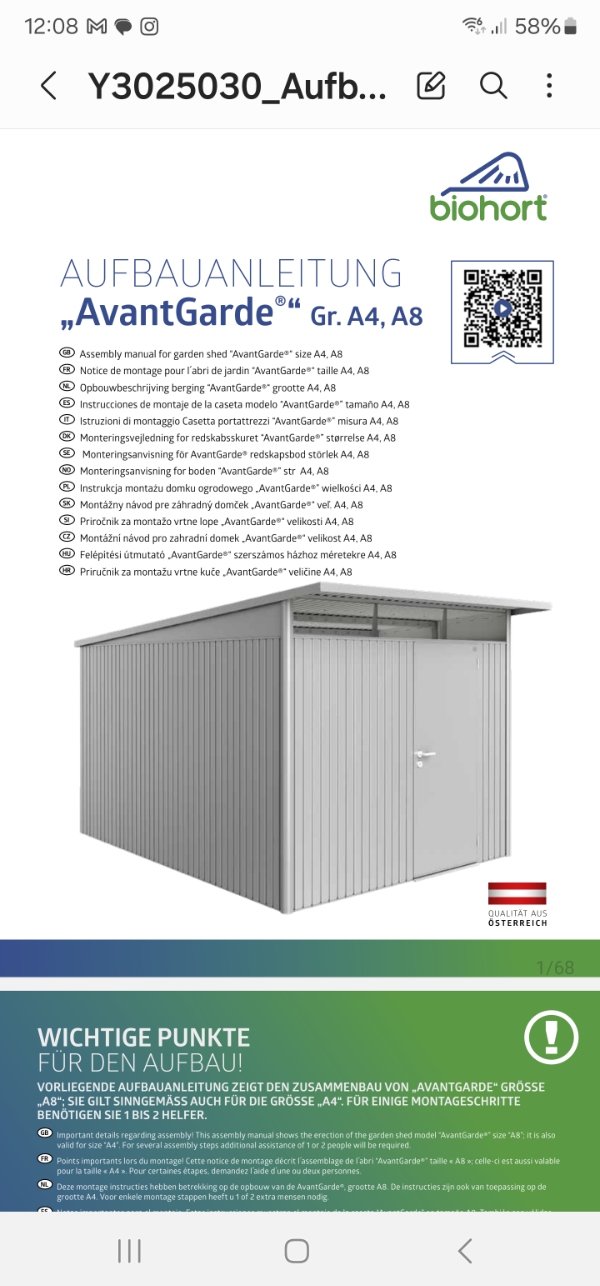 Nedrivning og opsætning af skur