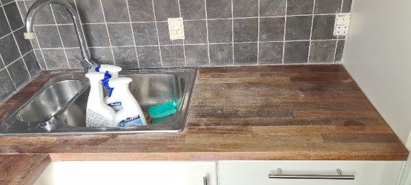 Slibning køkken bordplade