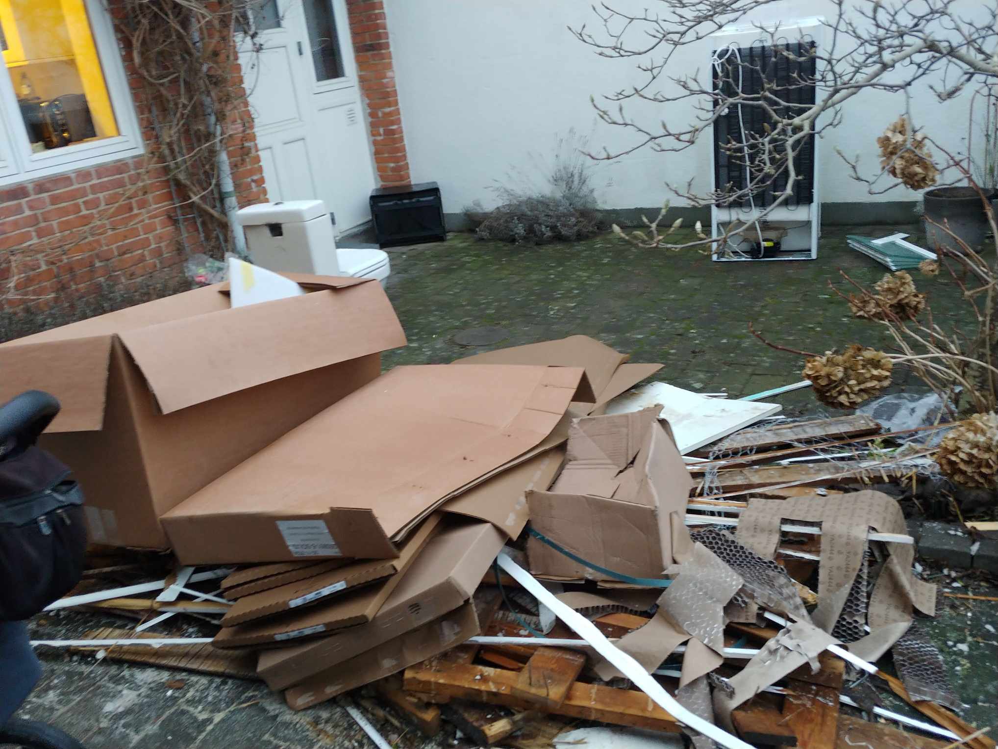 Afhentning af byggeaffald