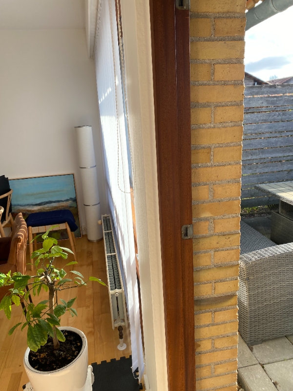 Udskiftning af 6 terressedørhåndtag og stand i dør