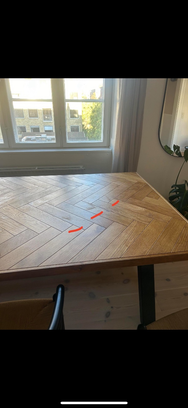 Afslibning og oliering af bordplade