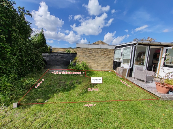 Lægning af 23 m2 fliser i have