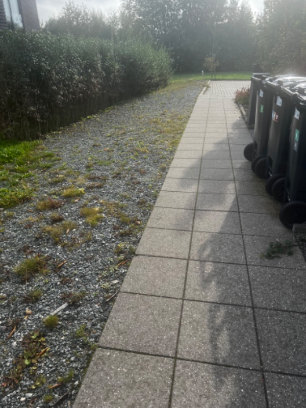 udgravning til ladestander, ca. 20 meter fra eltavle til parkeringsplads