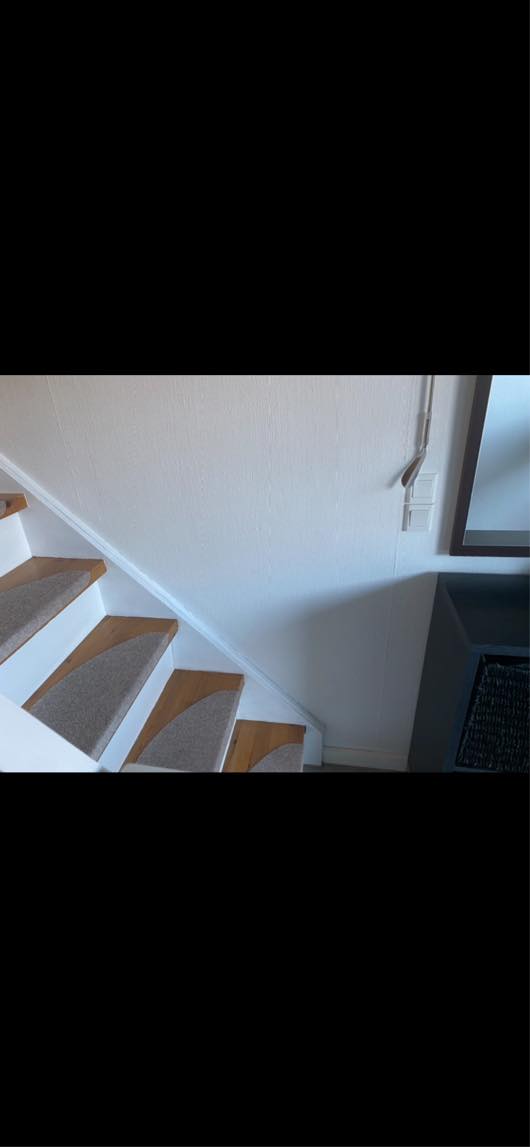 Håndliste til væk og låge under trappe