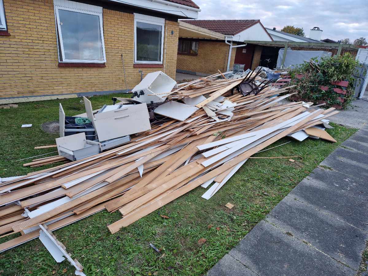 Fjerne blandet affald