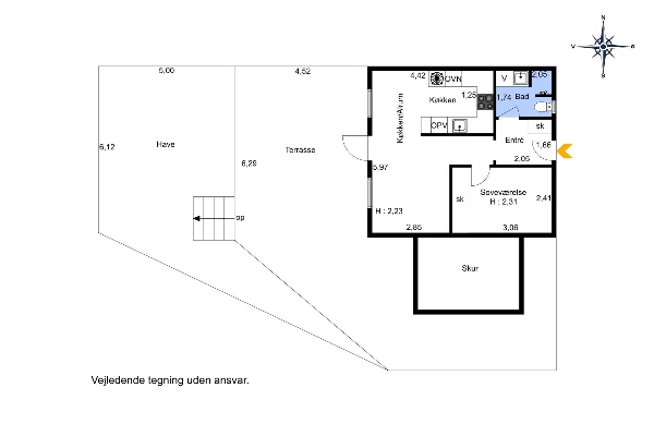 istandsættelse ved fraflytning af 46m2 rækkehus