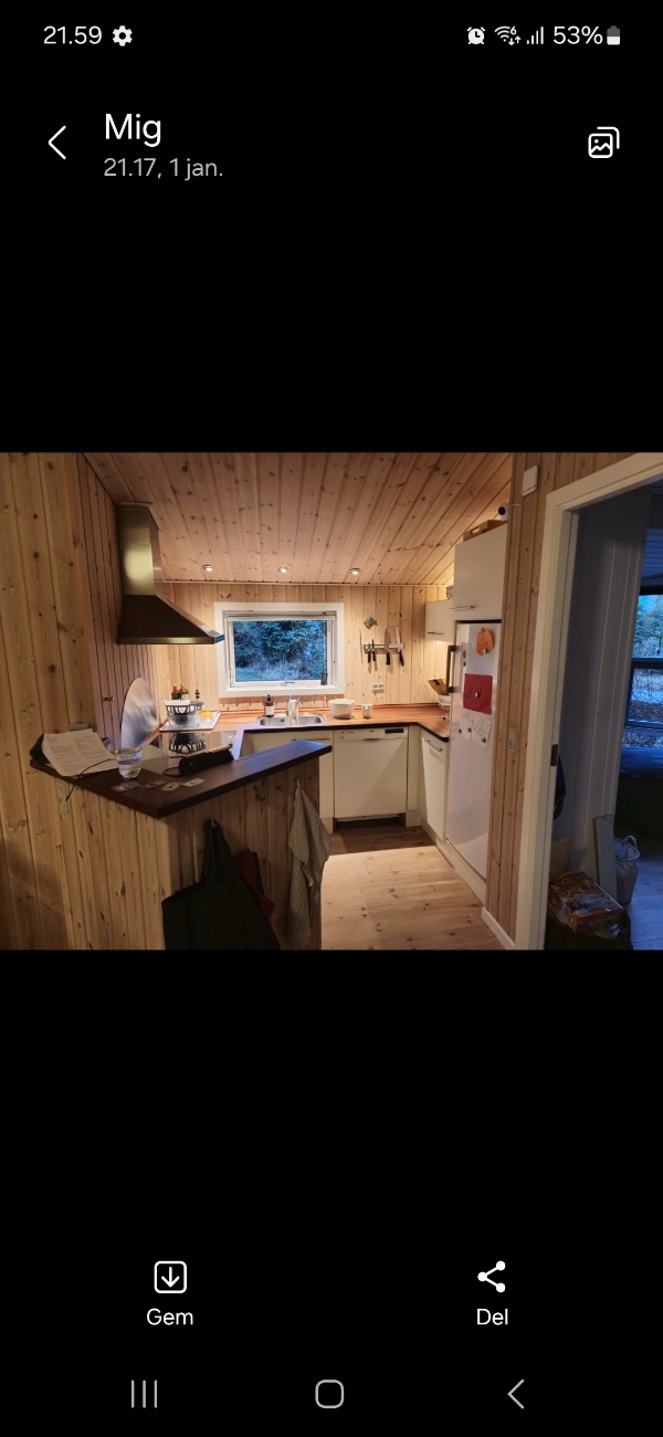 Ny bordplade sommerhus
