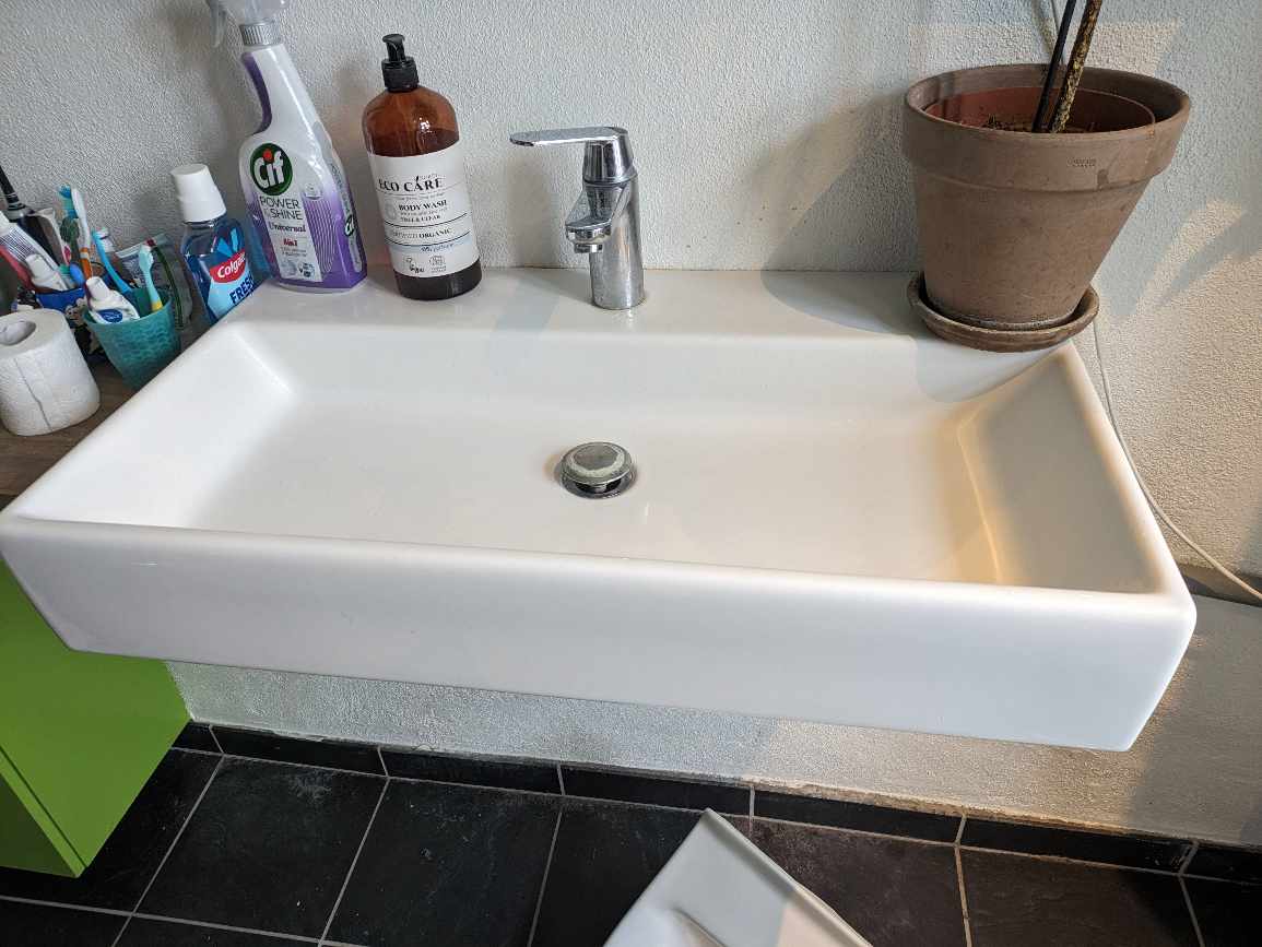 Fjerne vask + sætte ny vask op