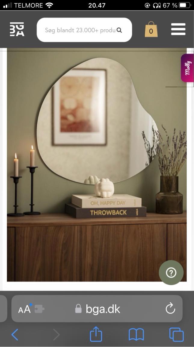 Ophængning af spejl m.m.