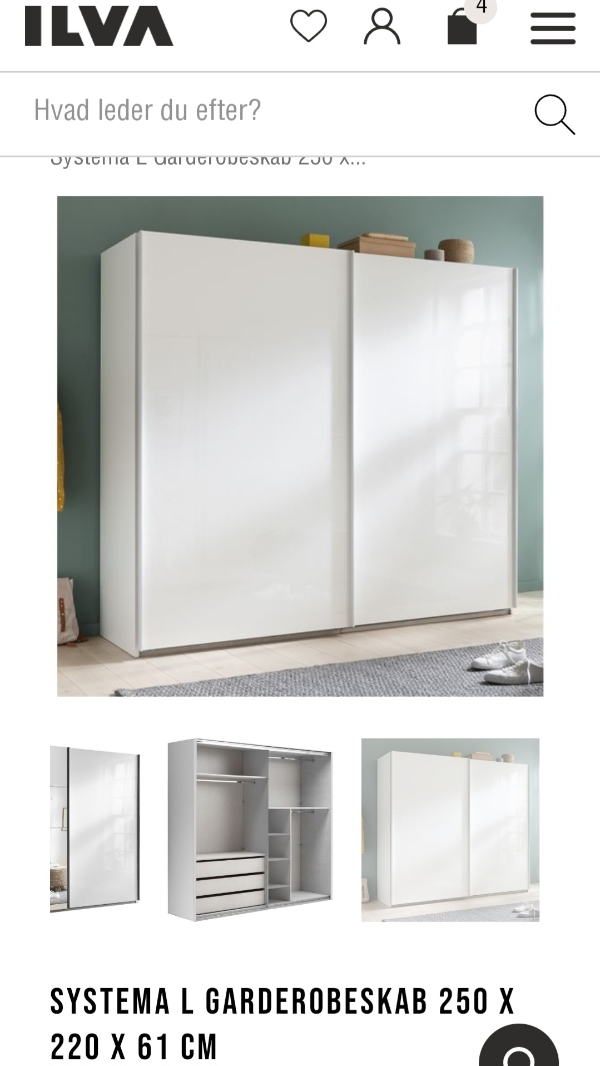 Samling af Systema garderobeskab - OBS: kræver 2 mand