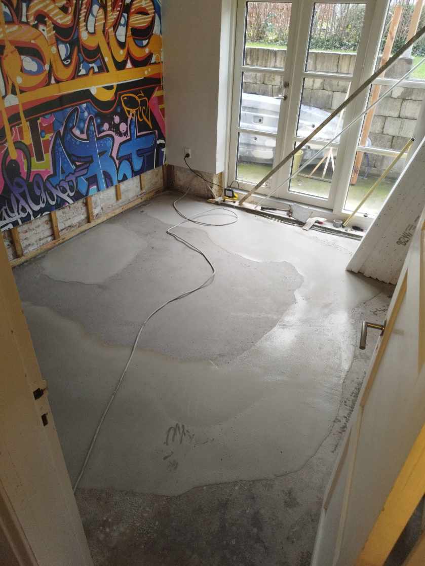 støbning/nivellering ag beton gulv