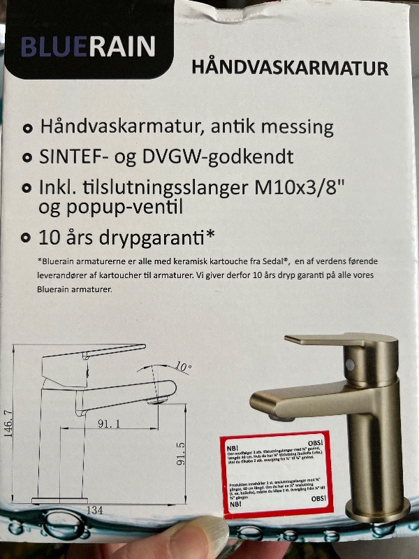 Udskiftning af vandhane