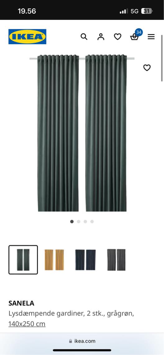 Ophængning af gardinstænger samt en gardinsskinne. Gardinskinne skal skæres til. Alt fra IKEA. Rawplugs og skruer mangler - kan selvfølgelig købes eller betales.