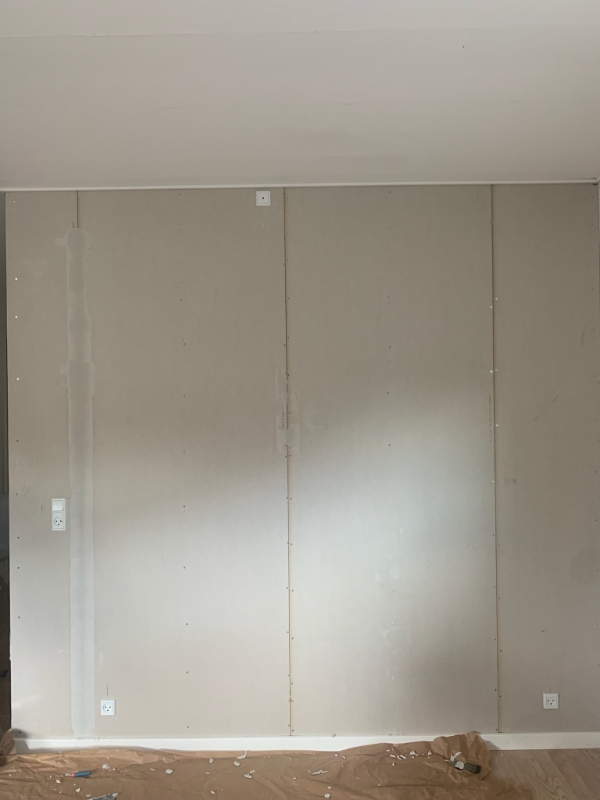 Gøre gips vægge færdig