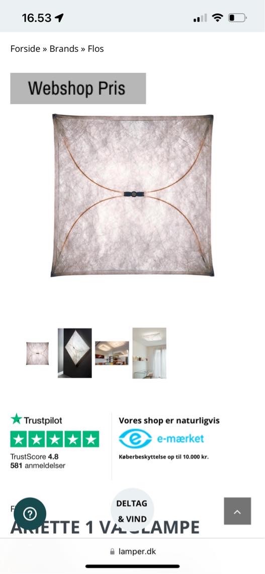 Hænge 2 lampe