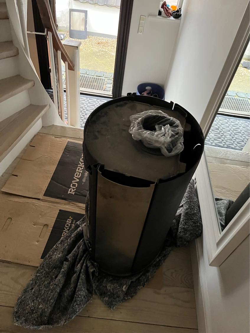 Bortskaffe brændeovn