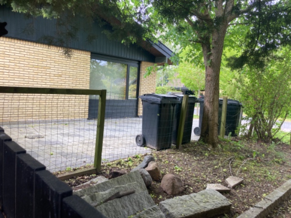 8m planke træhegn, 2m højt