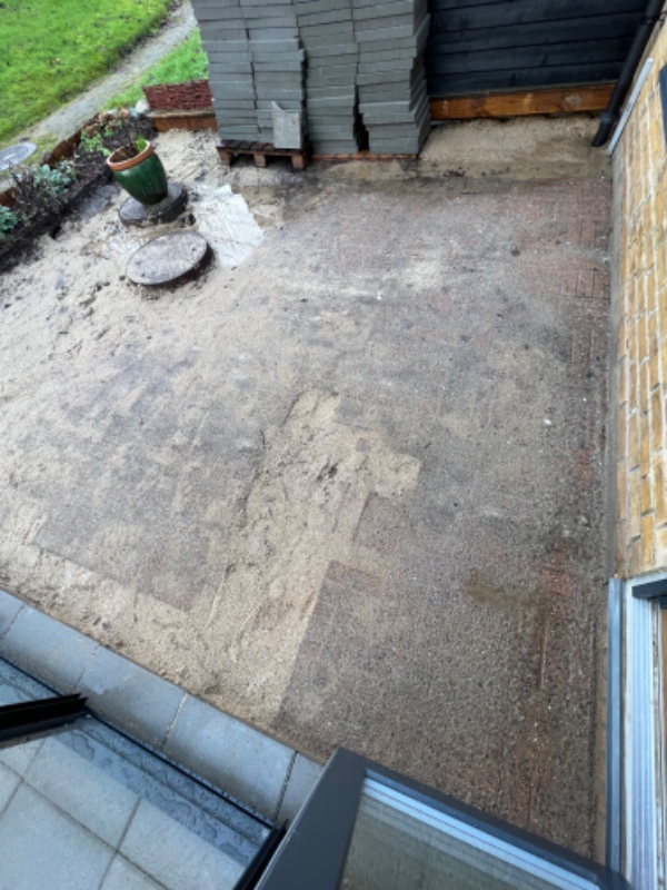 Lægning af fliser på 12 kvm terasse