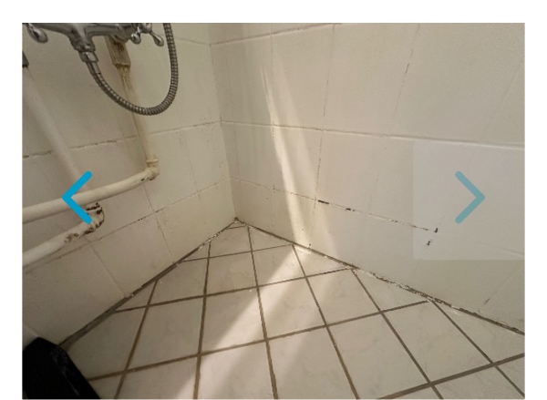 fjernelse af gamle fliser og lagt nye i et badeværelse på 2,02 m2