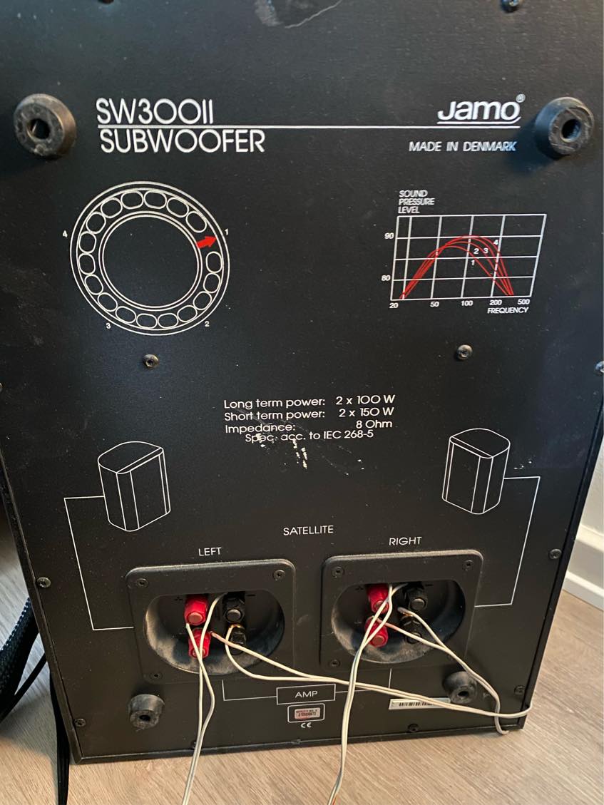 Tilslutte subwoofer til musikanlæg
