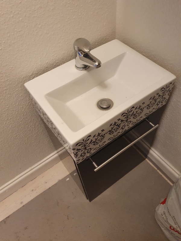 Opsætning af badeværelsesvask