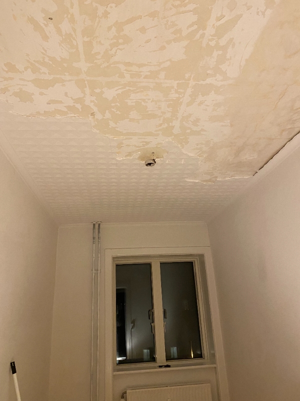 Spartel af vægge i 3 rum + loft i 1 rum