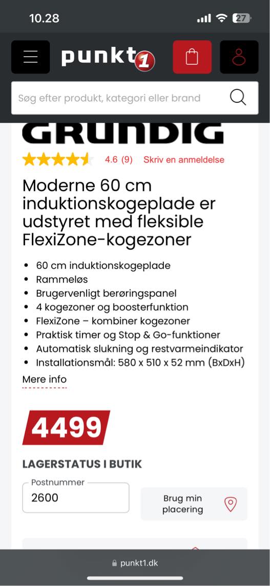 Installere kogeplade