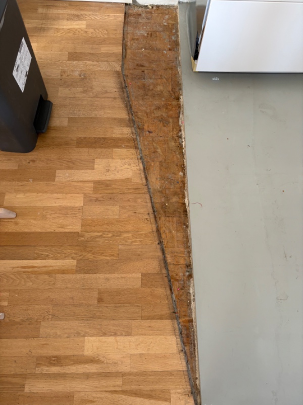 Lægning af gulv 1,8 kvm