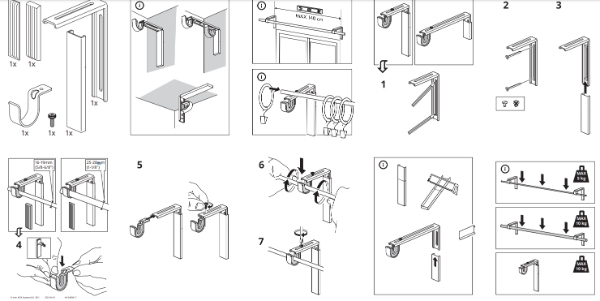Hænge 2 gardinstænger