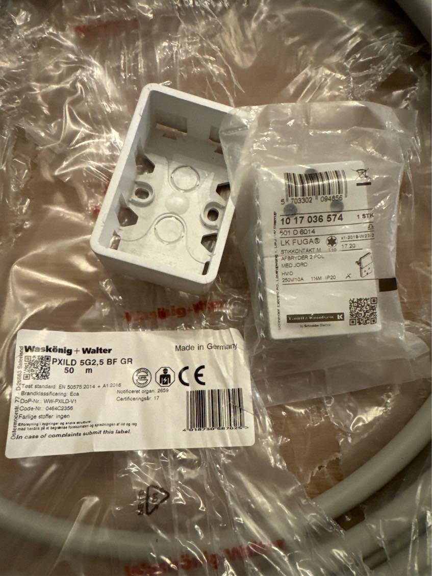 Instalation af stikkontakt med jord