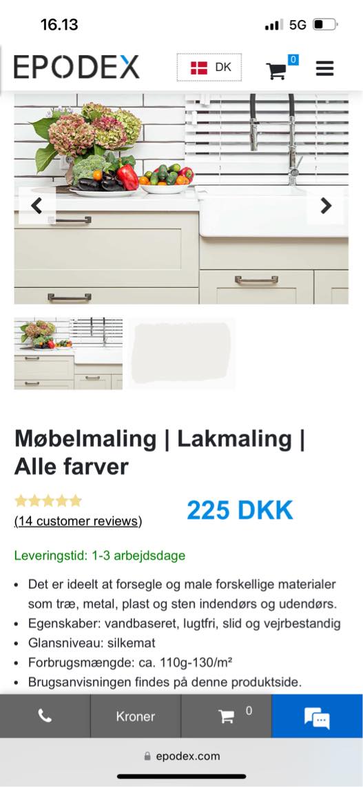 Maling af køkkenskabe, låger og skuffefronter