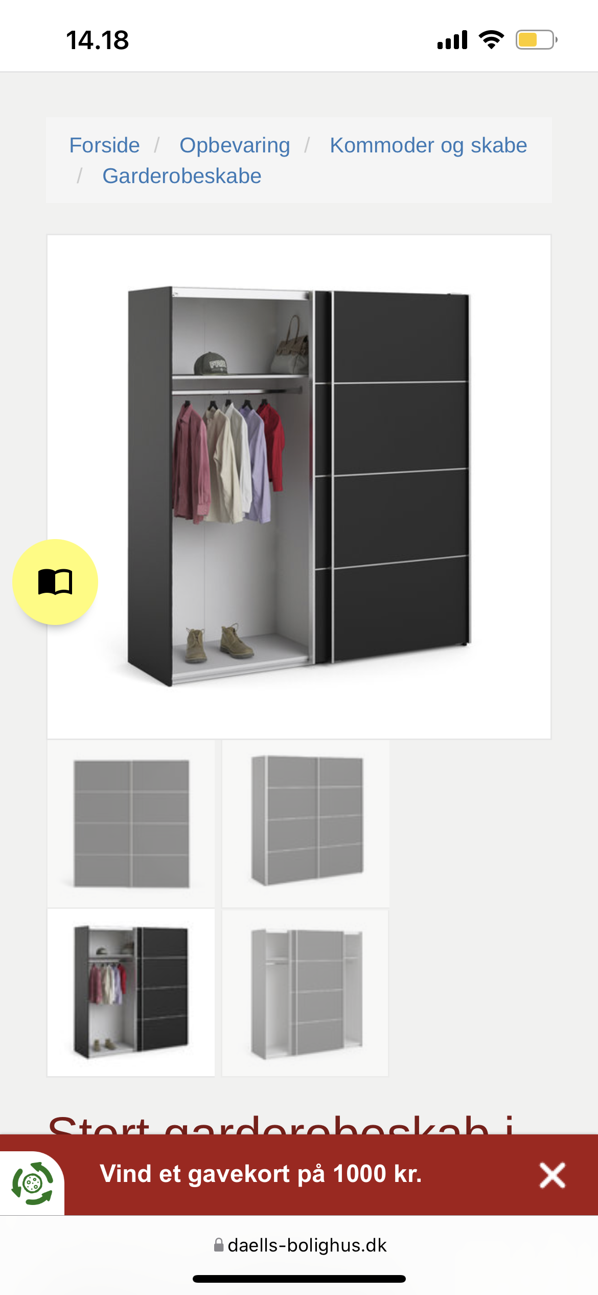 Jeg skal have samlet et garderobeskab