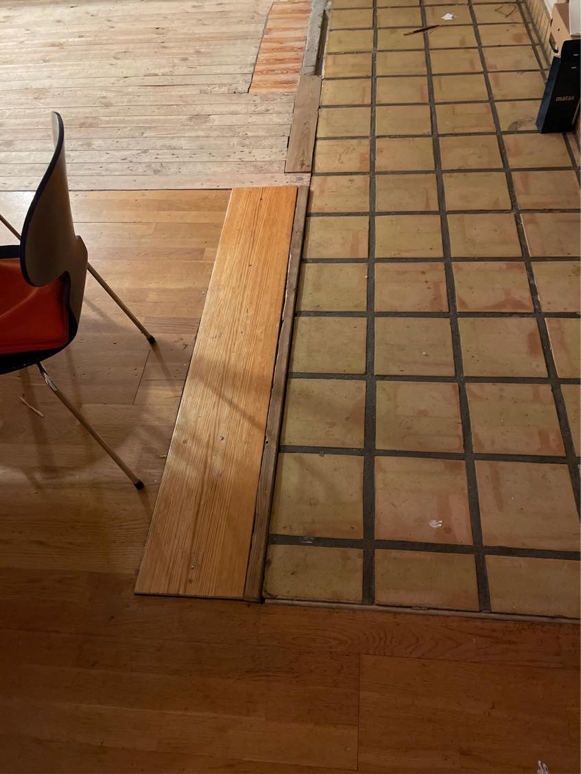 Nyt parketgulv i køkken