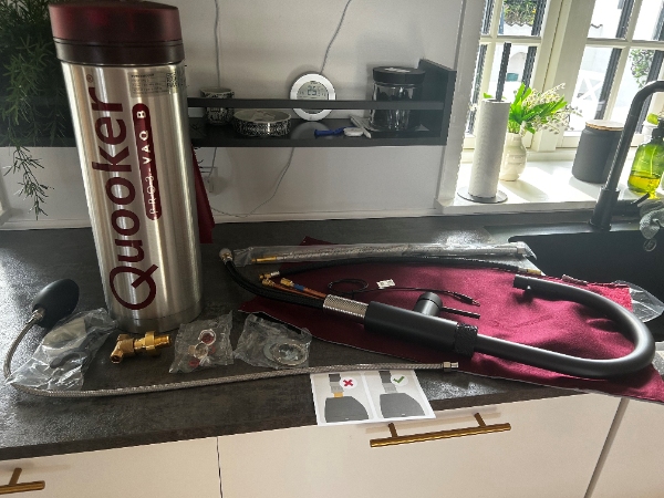 Tilslutning af Quooker i køkken