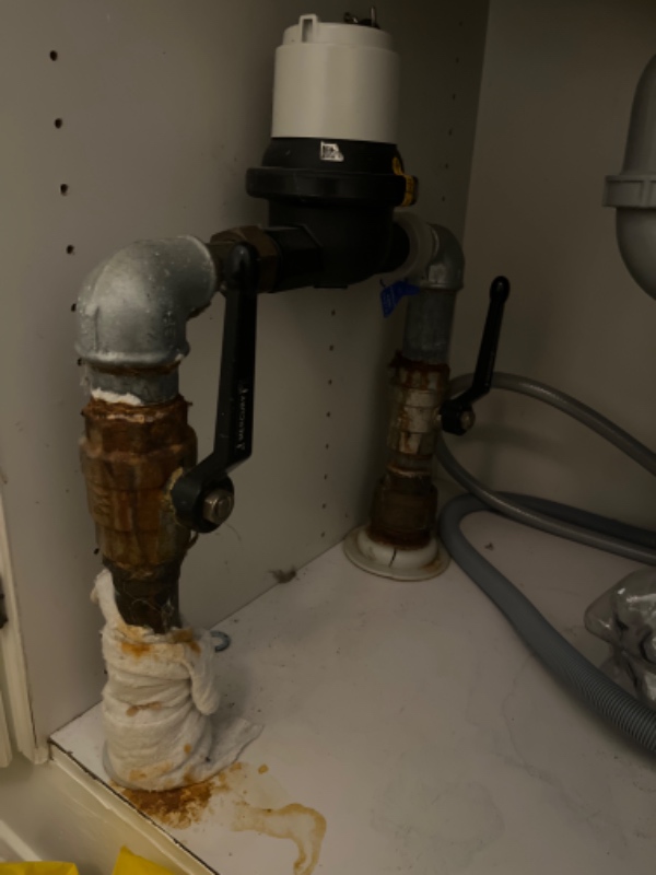 Udskiftning af ventil og rør ved vandmåler