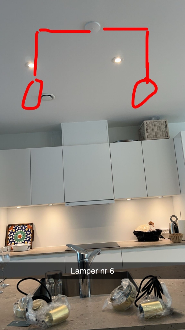 Ophængning af lamper i gipsloft