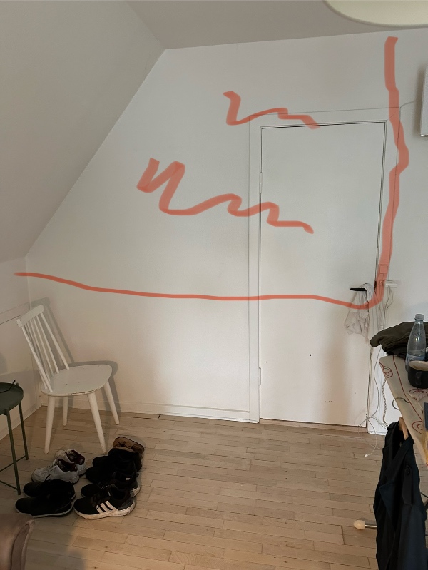 Vælt en væg -halvt