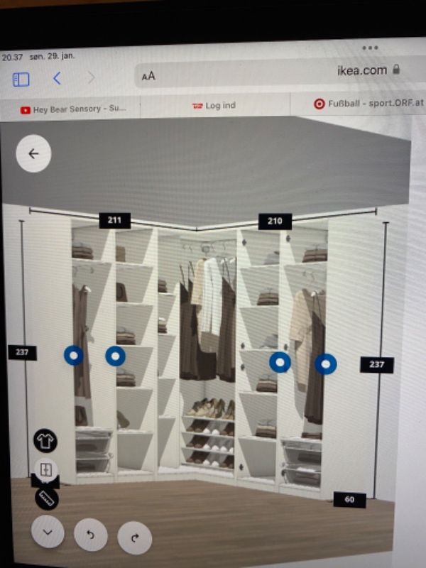 Samling af pax skab (Ikea)