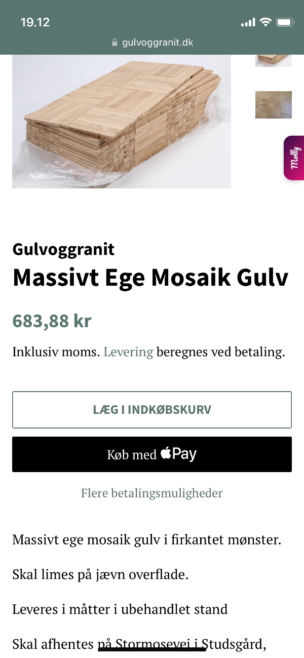 Lægning af gulv på ca. 100 kvm