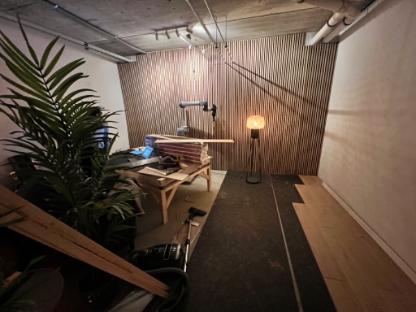 Fjernelse af gipsvæg og skelet