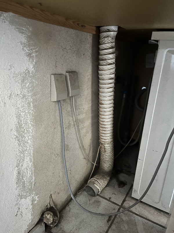 El-installations montering af vaskemaskinen og tørremaskinen