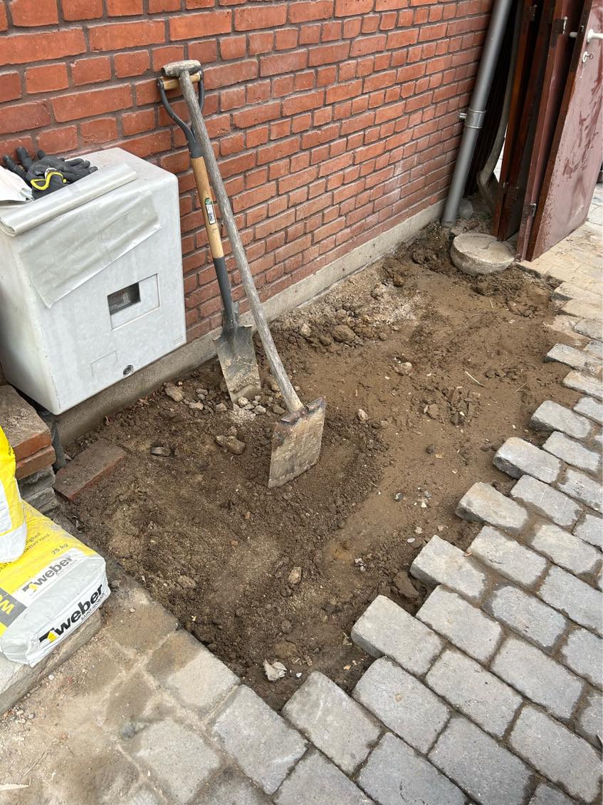 Belægning af holmegårdssten 4,5 kvm