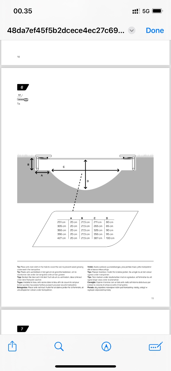 Nedgravning af trampolin