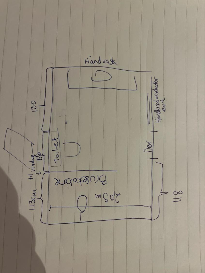 VVS arbejde badeværelse, træk rør, monter toilet håndvask mm.