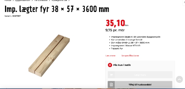 Afhentning af brædder i jem og fix