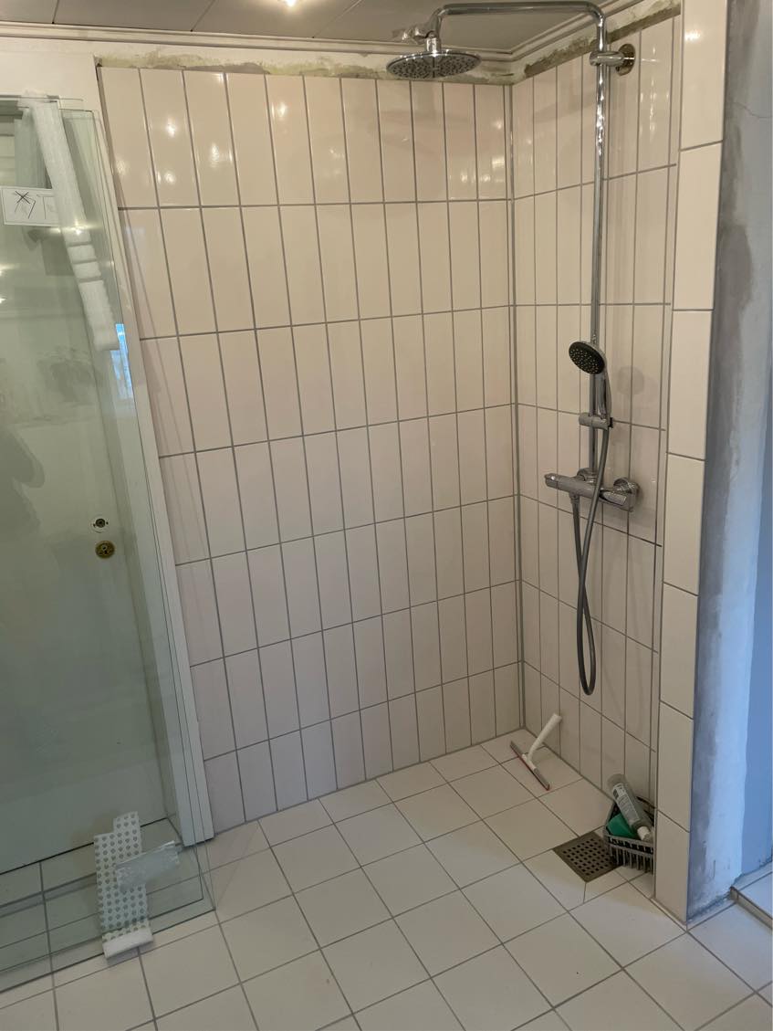 Opsætning af brusevægge