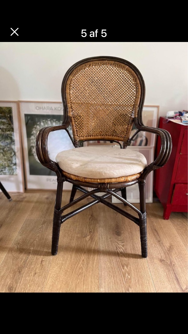 Hente 6 bambusstole i Frederiksværk