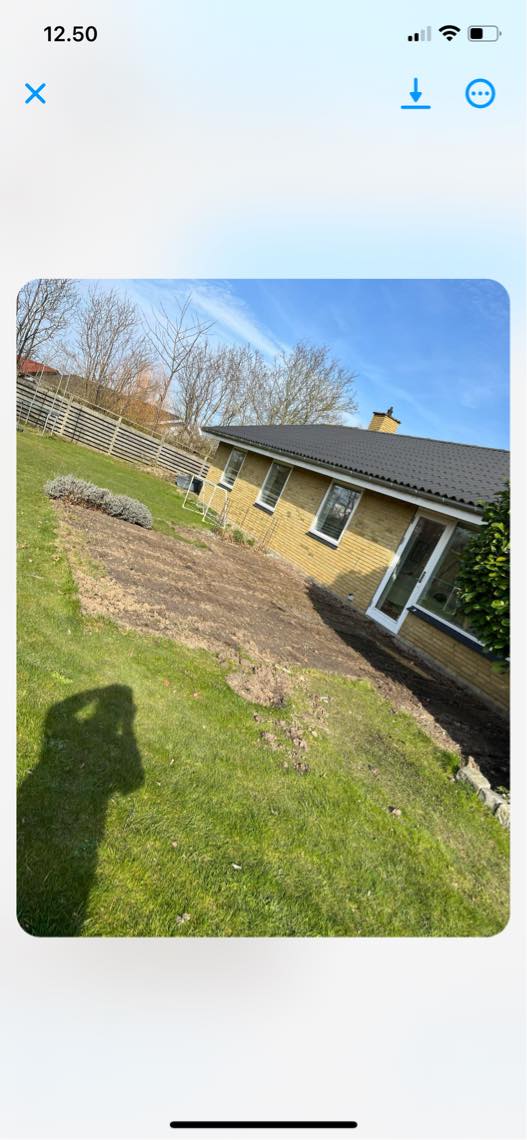 Udgravning til terrasse