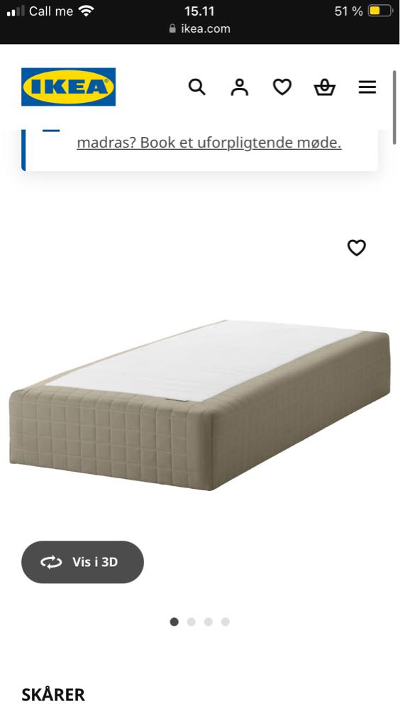 fragt af spisebord, reol og seng